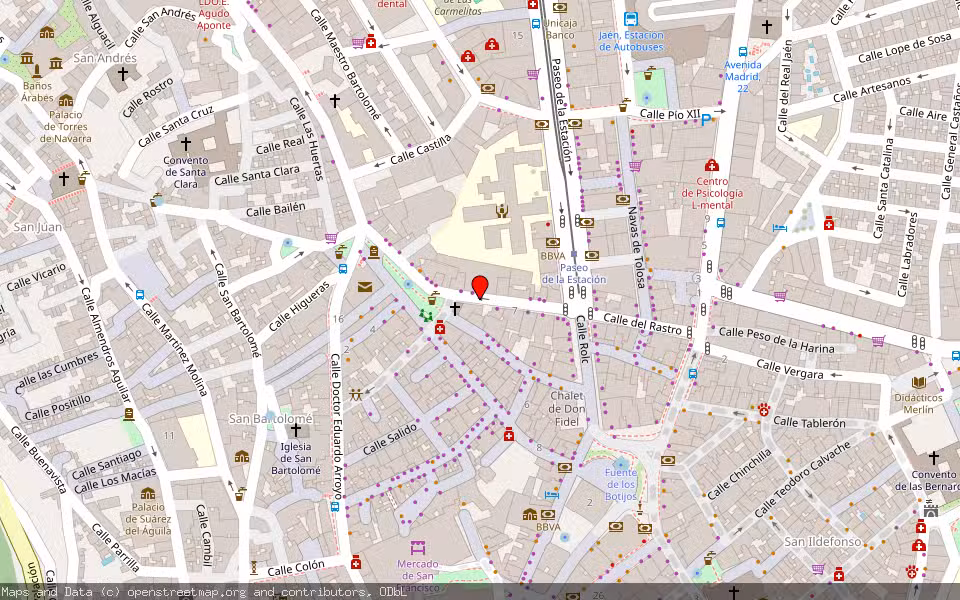 Mapa de Subasta Inmueble (Garaje) en Jaen, Jaén