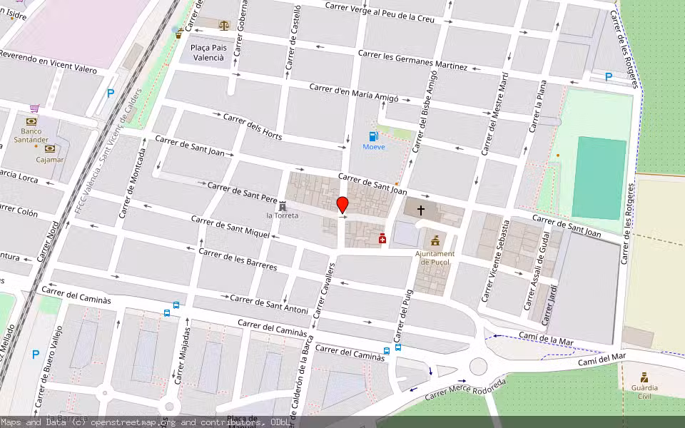 Mapa de Subasta Inmueble (Vivienda) en Puçol, Valencia/València