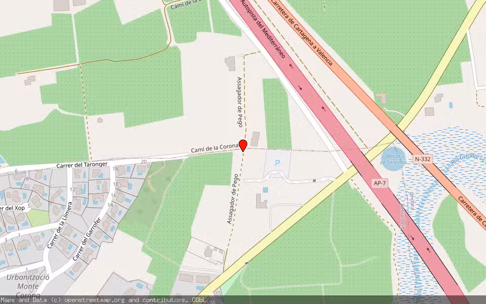 Mapa de Subasta Inmueble (Otros) en Pego, Alicante/Alacant