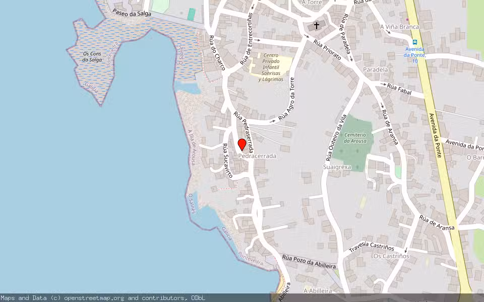 Mapa de Subasta Inmueble (Vivienda) en A Illa De Arousa, Pontevedra