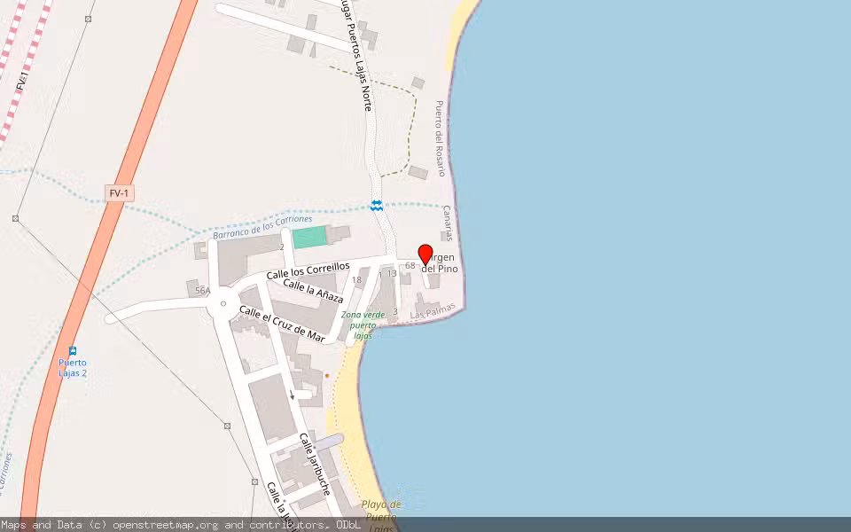 Mapa de Subasta Inmueble (Vivienda) en Puerto Lajas, Las Palmas