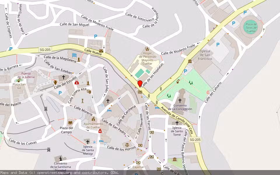 Mapa de Subasta Inmueble (Solar) en Cuellar, Segovia