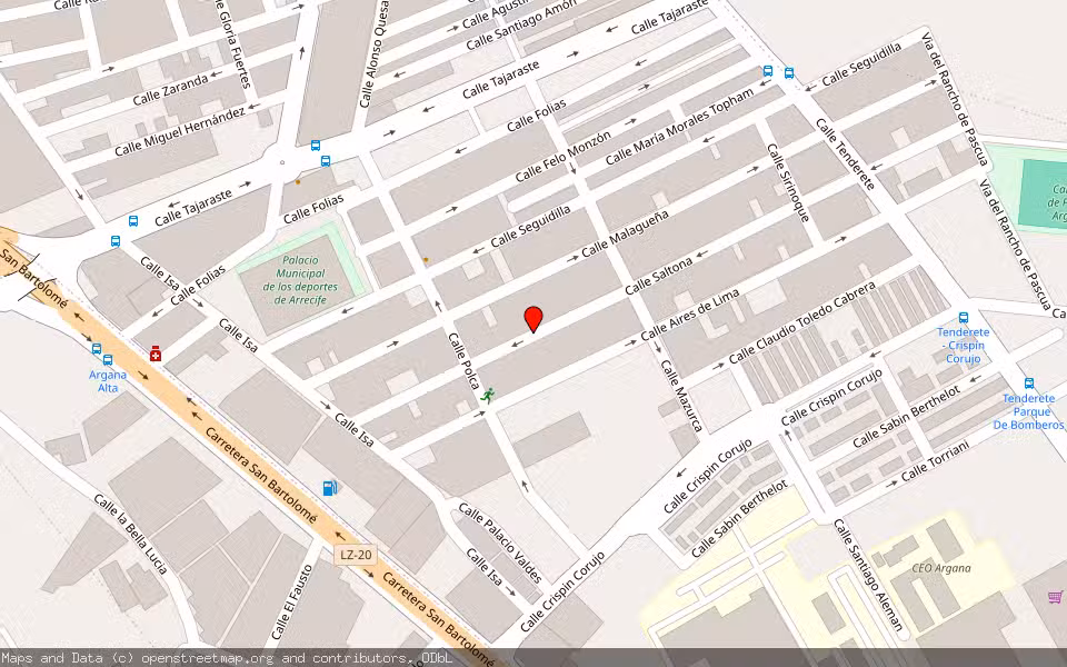 Mapa de Subasta Inmueble (Vivienda) en Arrecife, Las Palmas