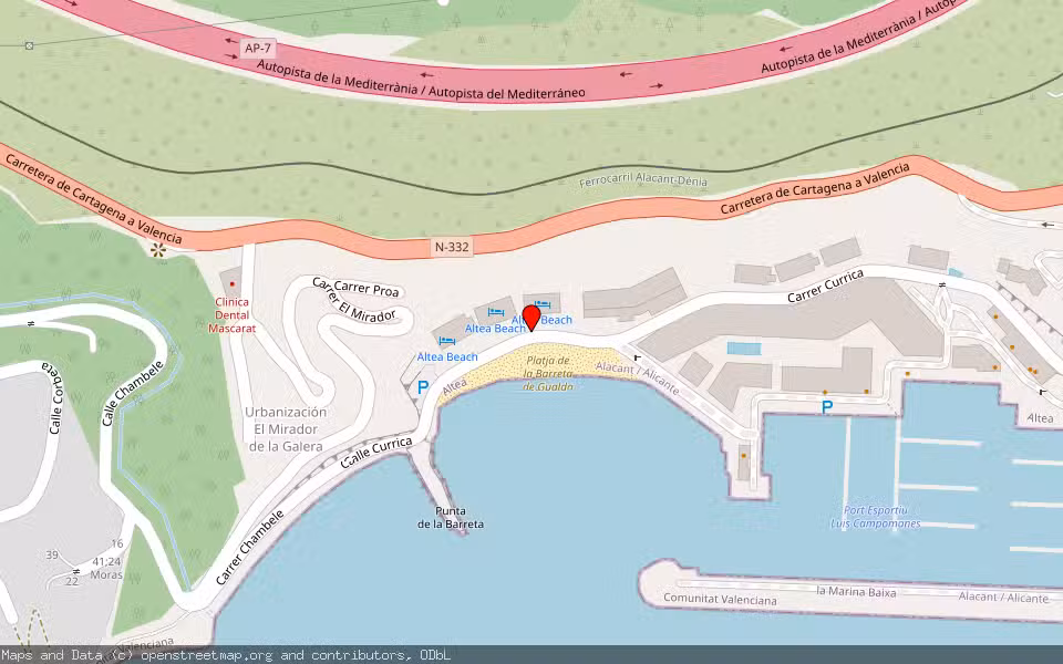 Mapa de Subasta Inmueble (Vivienda) en Altea, Alicante/Alacant