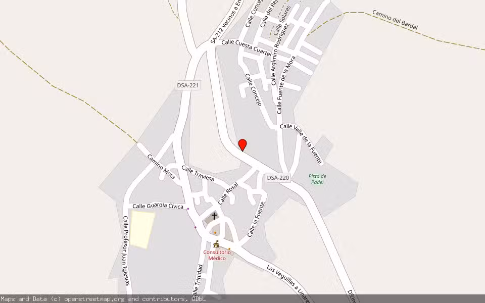 Mapa de Subasta Inmueble (Finca rústica) en Las Veguillas, Salamanca