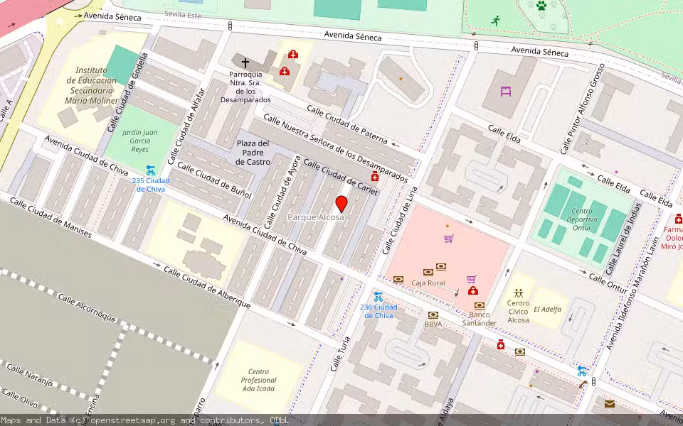 Mapa de Subasta Inmueble (Vivienda) en Sevilla