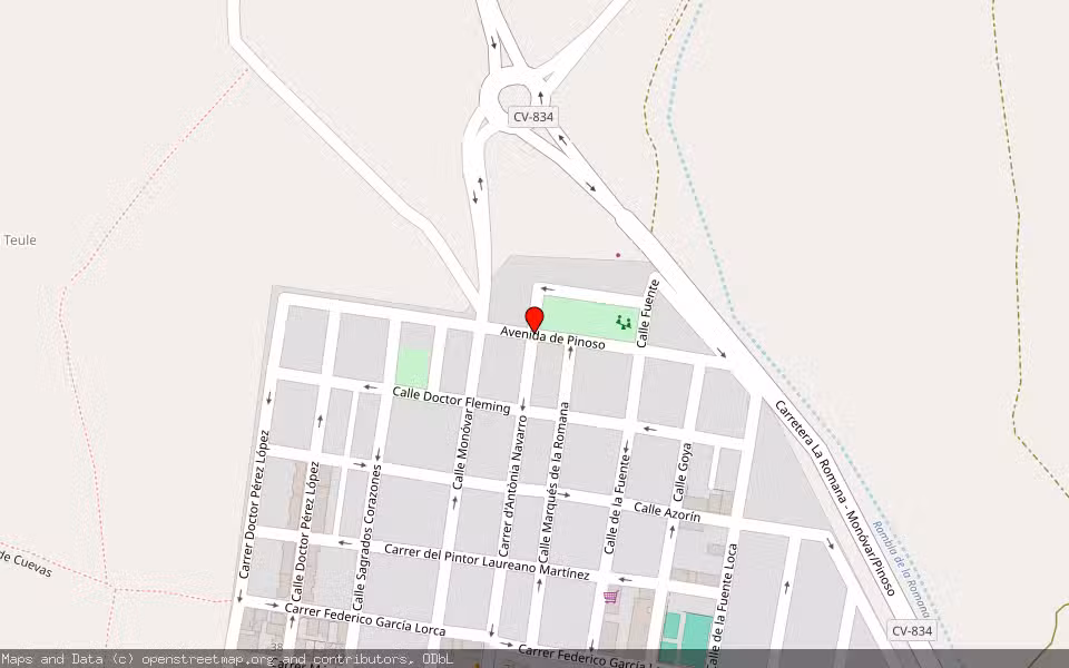 Mapa de Subasta Inmueble (Garaje) en La Romana, Alicante/Alacant