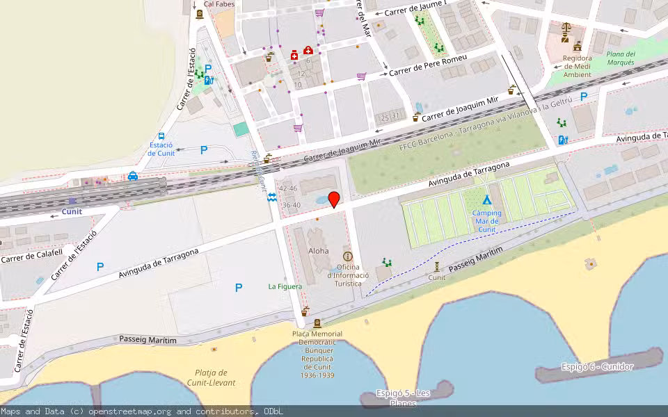 Mapa de Subasta Inmueble (Vivienda) en Cunit, Tarragona