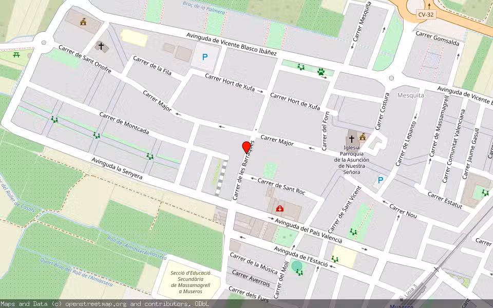 Mapa de Subasta Inmueble (Vivienda) en Museros, Valencia/València