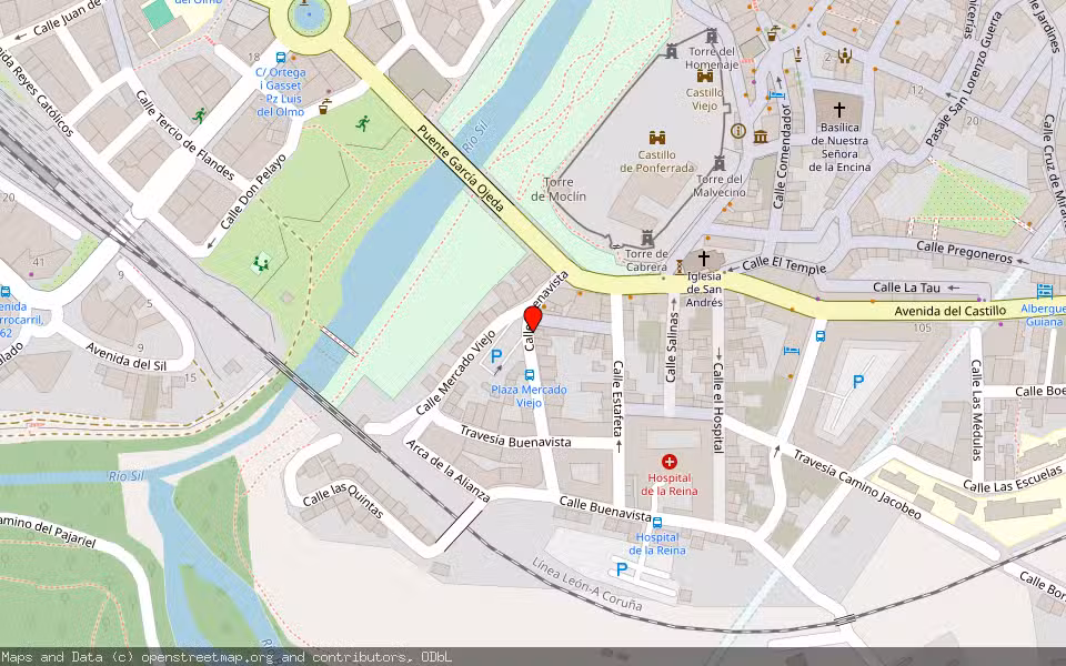 Mapa de Subasta Inmueble (Vivienda) en Ponferrada, León