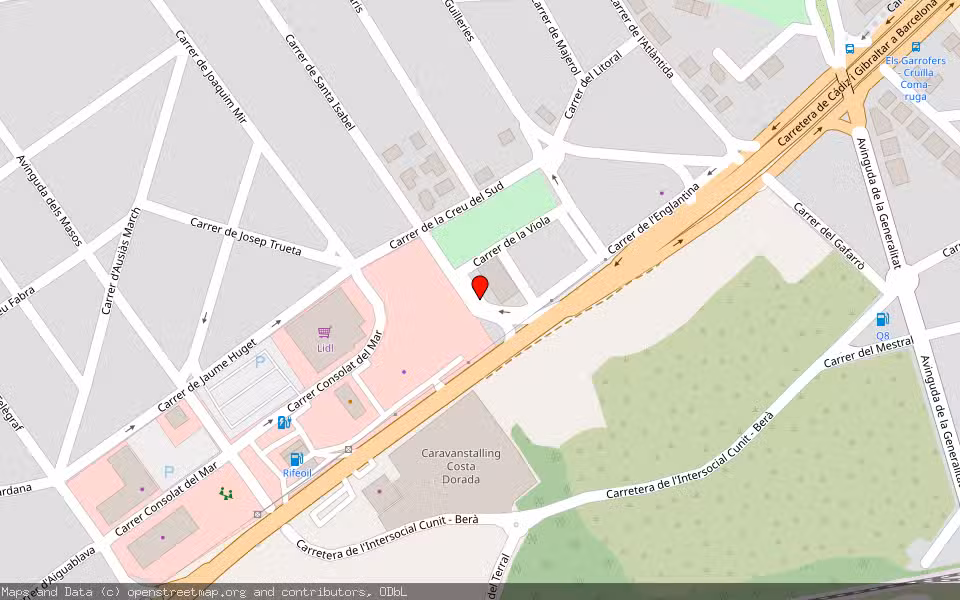 Mapa de Subasta Inmueble (Vivienda) en Coma-ruga, Tarragona