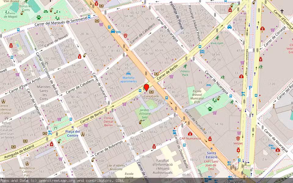 Mapa de Subasta Inmueble (Vivienda) en Barcelona