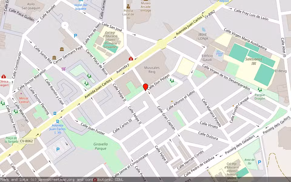 Mapa de Subasta Inmueble (Garaje) en Ibi, Alicante/Alacant