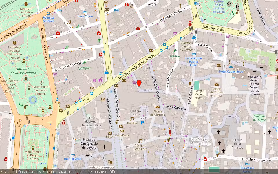 Mapa de Subasta Inmueble (Vivienda) en Cordoba, Córdoba