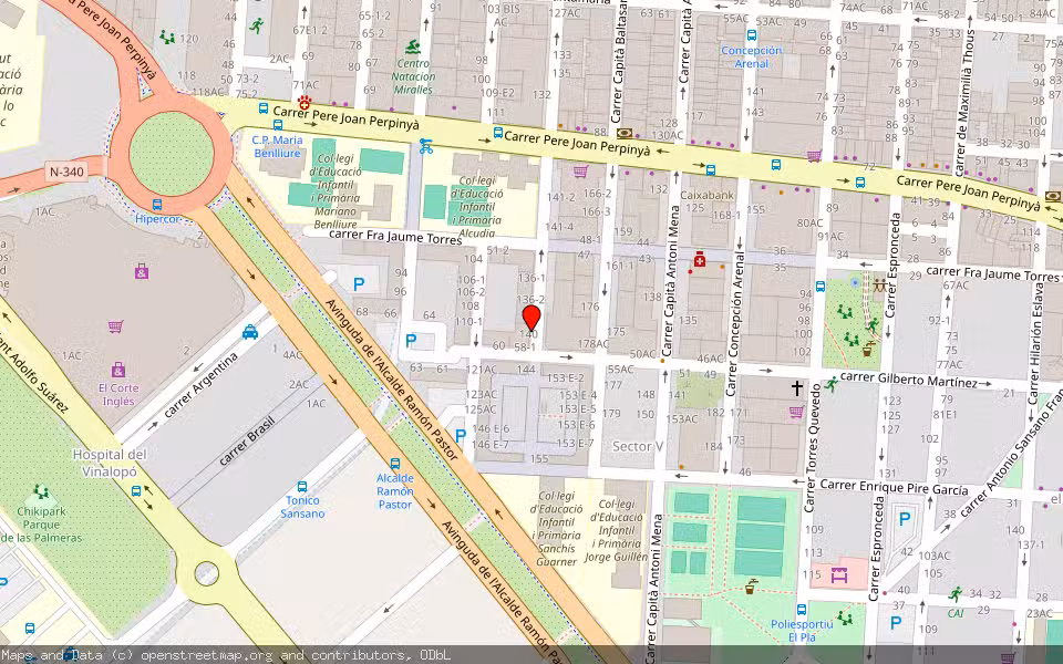 Mapa de Subasta Inmueble (Vivienda) en Elche, Alicante/Alacant