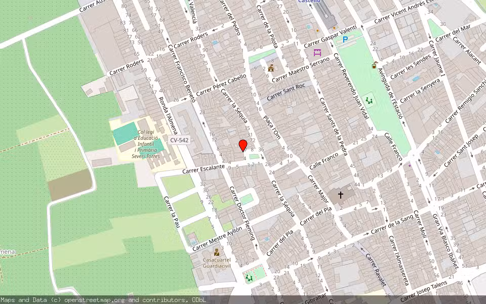 Mapa de Subasta Inmueble (Garaje) en Castelló, Valencia/València