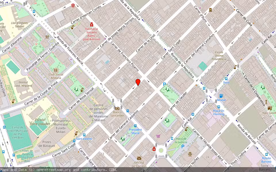 Mapa de Subasta Inmueble (Garaje) en Mataró, Barcelona