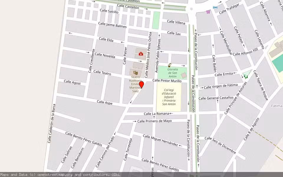 Mapa de Subasta Inmueble (Vivienda) en Pinoso, Alicante/Alacant
