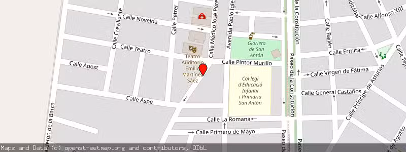 Mapa de Subasta de Inmueble (Vivienda) en Pinoso, Alicante 
