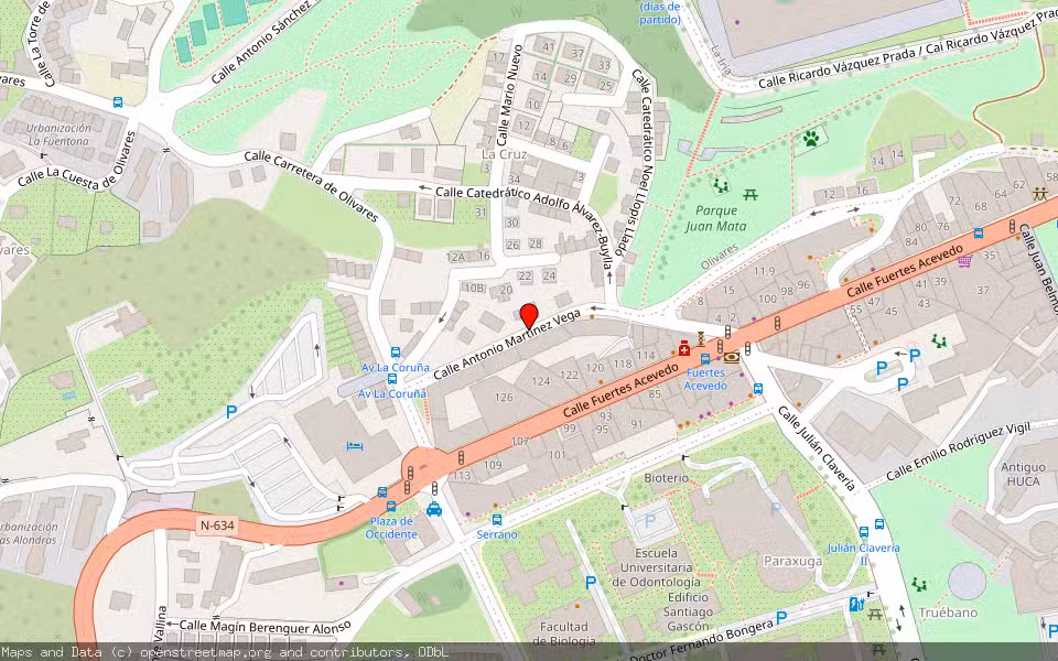 Mapa de Subasta Inmueble (Local comercial) en Oviedo, Asturias