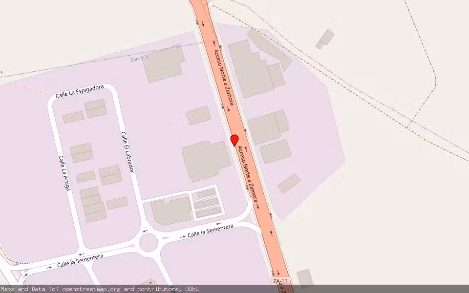 Mapa de Subasta Inmueble (Nave industrial) en Zamora