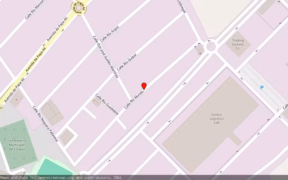 Mapa de Subasta Inmueble (Nave industrial) en Lorquí, Murcia