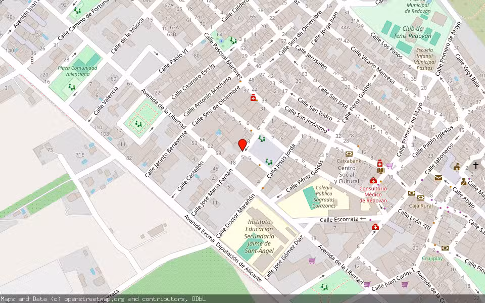 Mapa de Subasta Inmueble (Vivienda) en Redovan, Alicante/Alacant