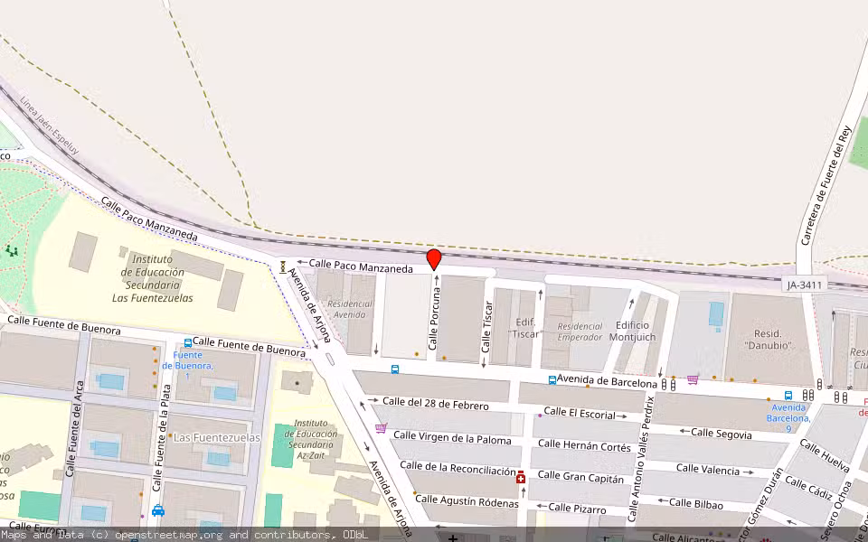 Mapa de Subasta Inmueble (Garaje) en Jaén
