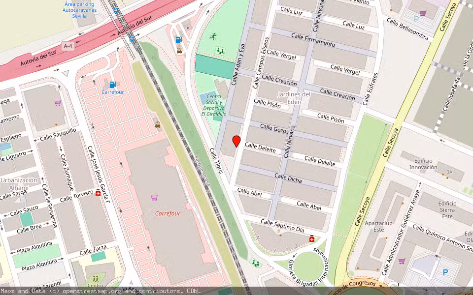 Mapa de Subasta Inmueble (Vivienda) en Sevilla