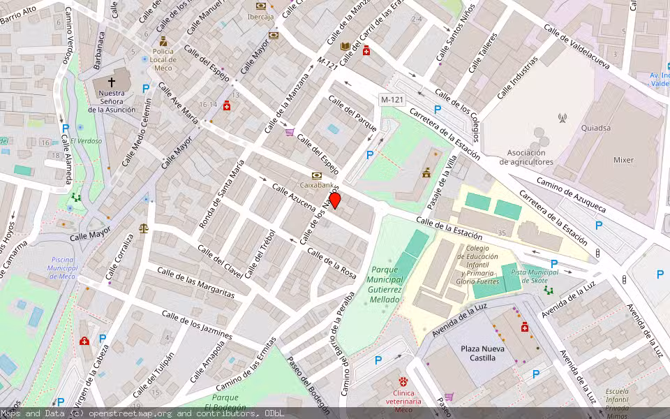 Mapa de Subasta Inmueble (Vivienda) en Meco, Madrid