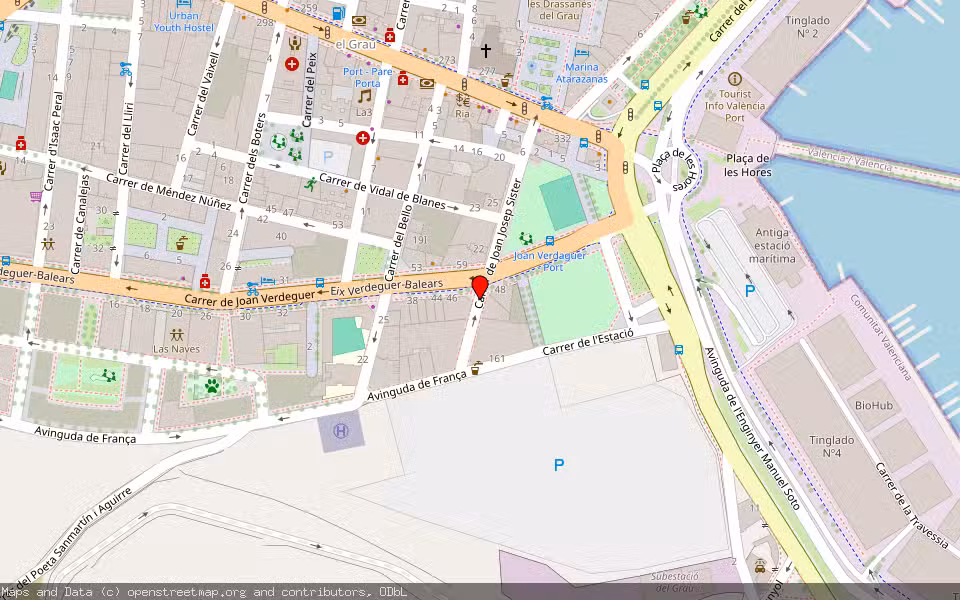 Mapa de Subasta Inmueble (Vivienda) en València, Valencia/València