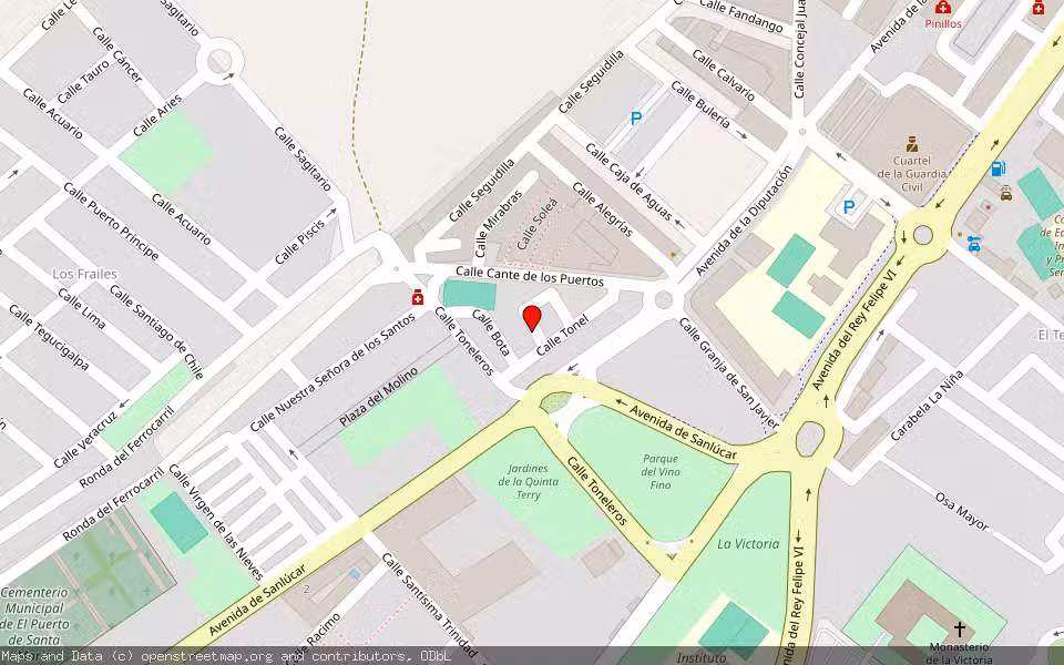 Mapa de Subasta Inmueble (Vivienda) en El Puerto De Santa Maria, Cádiz