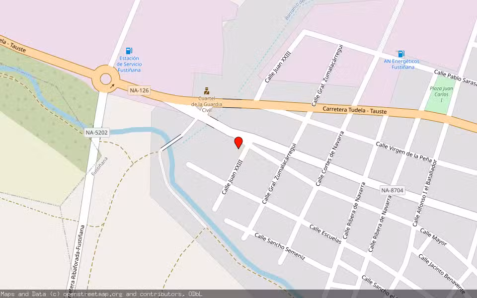 Mapa de Subasta Inmueble (Vivienda) en Fustiñana, Navarra