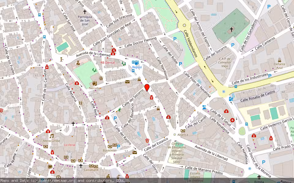 Mapa de Subasta Inmueble (Nave industrial) en Colmenar Viejo, Madrid