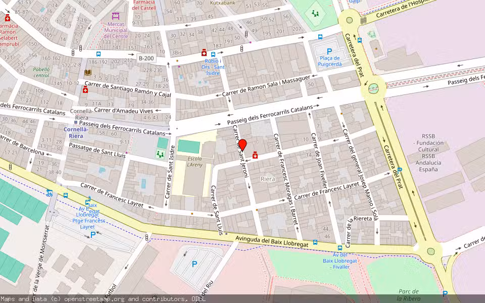 Mapa de Subasta Inmueble (Vivienda) en Cornella, Barcelona