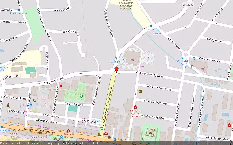 Mapa de Subasta Inmueble (Vivienda) en Rincón De La Victoria,, Málaga