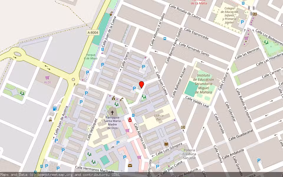 Mapa de Subasta Inmueble (Vivienda) en San Jose De La Rinconada, Sevilla