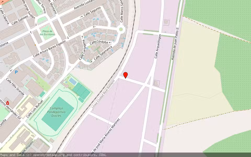 Mapa de Subasta Inmueble (Solar) en Merida, Badajoz