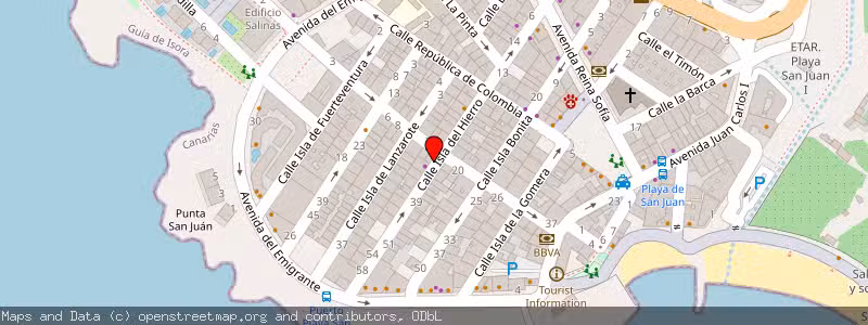 Mapa de Subasta de Inmueble (Local comercial) en Guia De Isora, Santa Cruz de Tenerife 