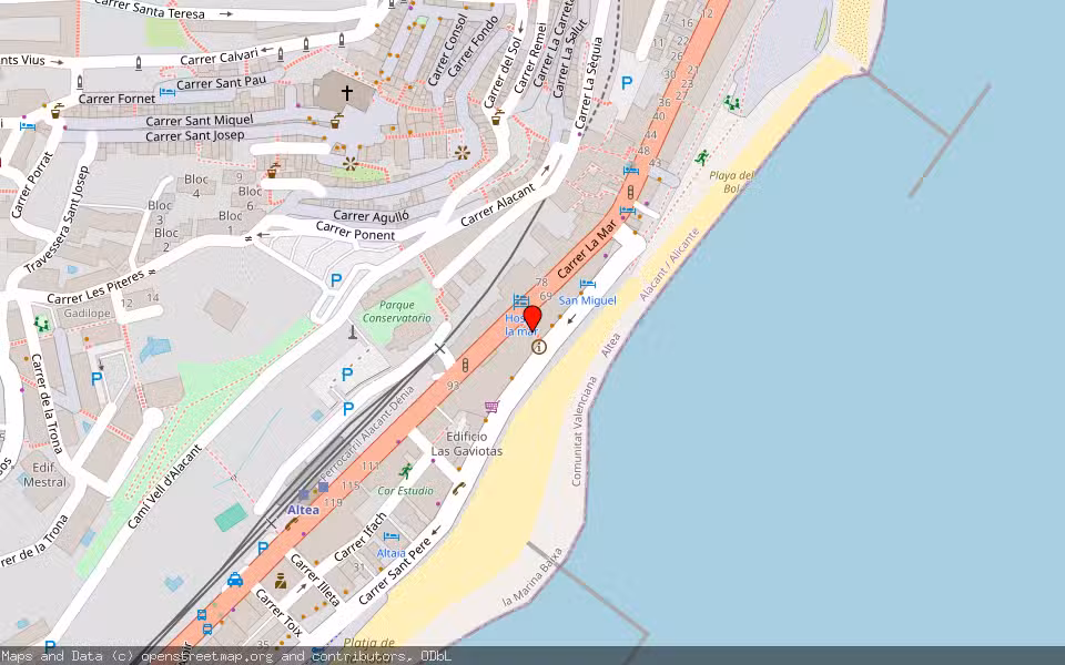 Mapa de Subasta Inmueble (Solar) en Altea, Alicante/Alacant