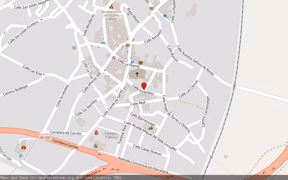 Mapa de Subasta Inmueble (Finca rústica) en Osorno La Mayor, Palencia