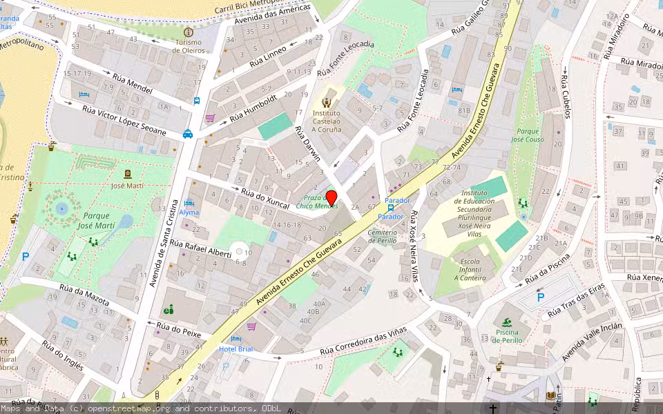 Mapa de Subasta Inmueble (Vivienda) en Oleiros, A Coruña