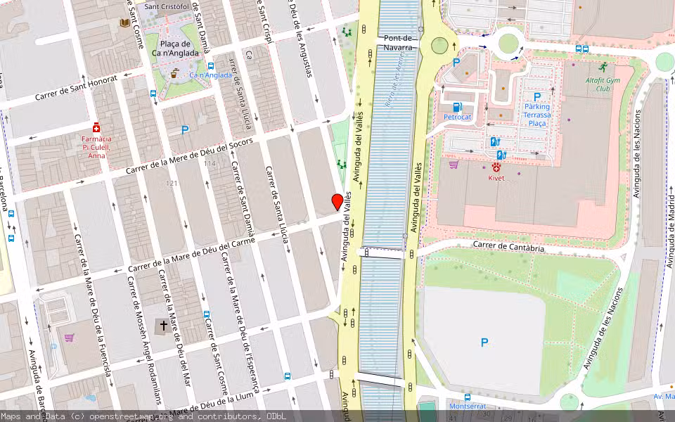 Mapa de Subasta Inmueble (Vivienda) en Terrassa, Barcelona
