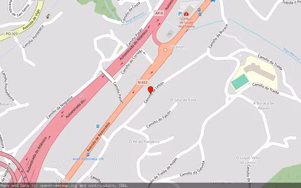 Mapa de Subasta Inmueble (Vivienda) en Chapela (redondela), Pontevedra