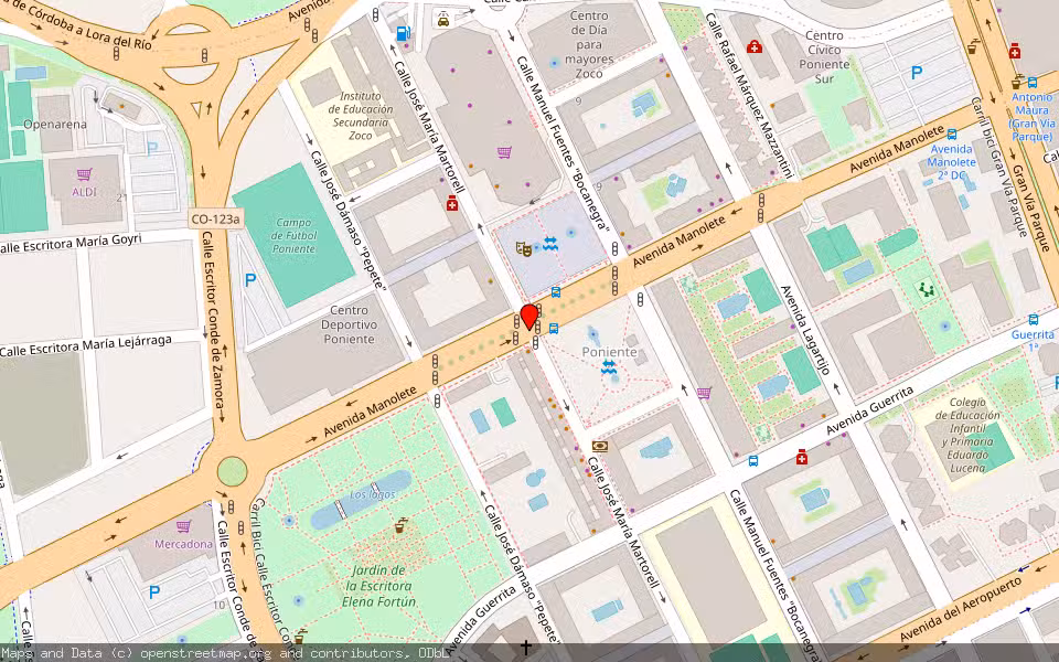 Mapa de Subasta Inmueble (Local comercial) en Cordoba, Córdoba