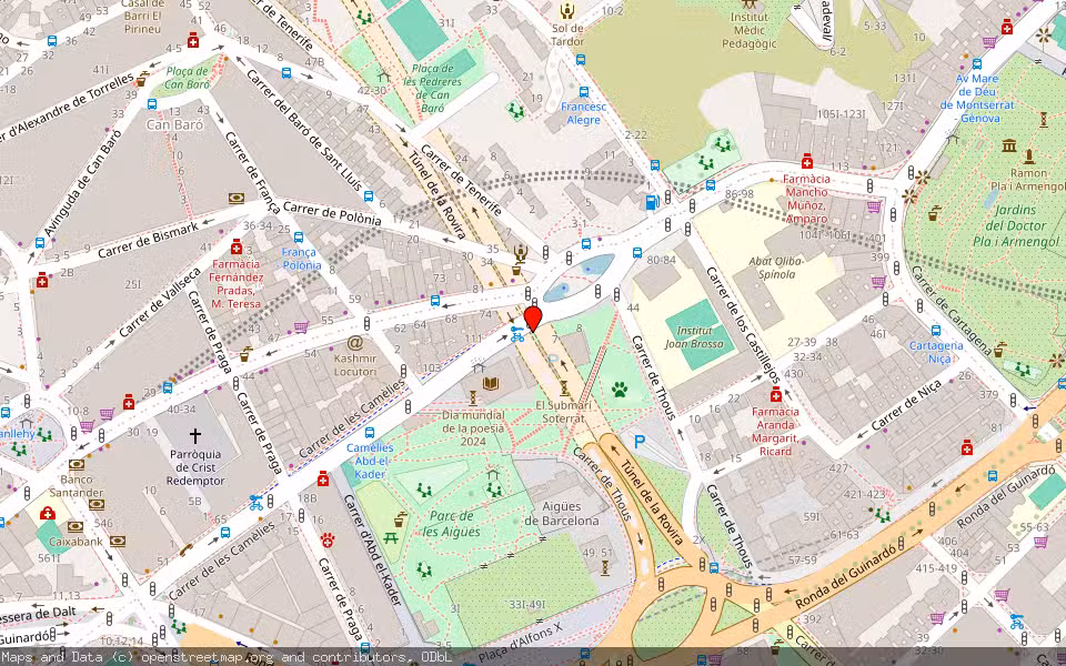 Mapa de Subasta Inmueble (Garaje) en Barcelona