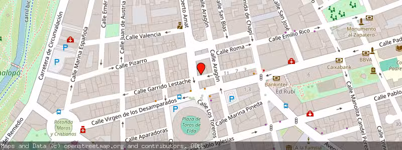 Mapa de Subasta de Inmueble (Vivienda) en Elda, Alicante 