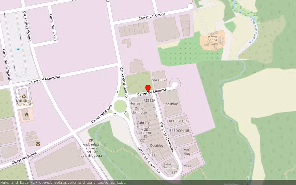 Mapa de Subasta Inmueble (Nave industrial) en Castellar Del Valles, Barcelona