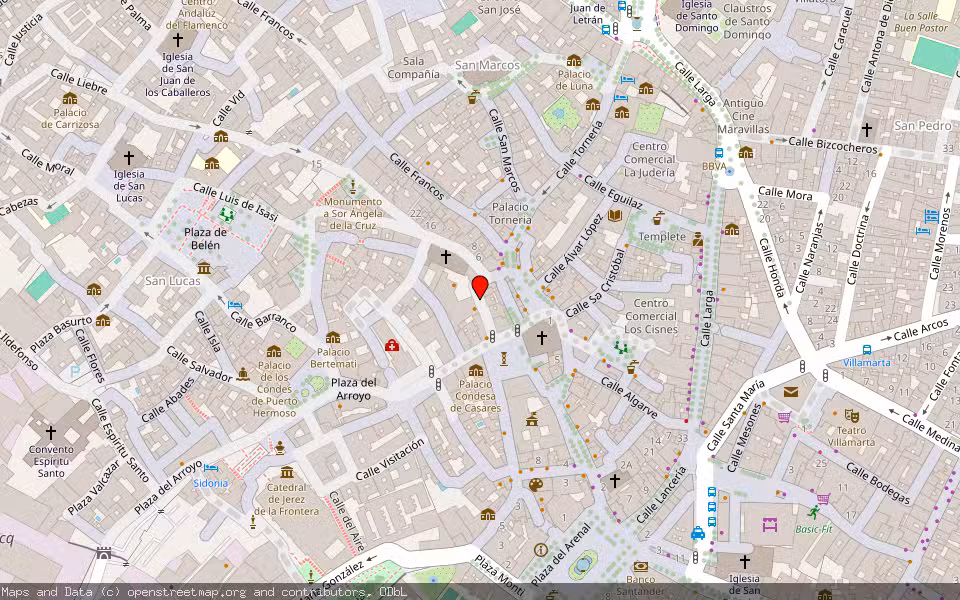 Mapa de Subasta Inmueble (Garaje) en Jerez De La Frontera, Cádiz
