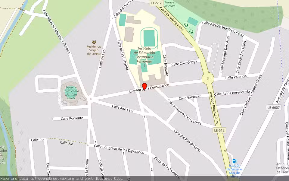 Mapa de Subasta Inmueble (Vivienda) en Valencia De Don Juan, León
